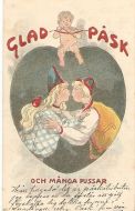 Frankert og meget pent kort fra tidleg 1900