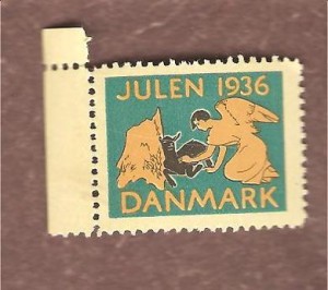 1936, julemerke fra Danmark, ustempla.