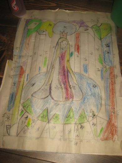 Mønsterark for bildevev ca 44*33 cm stort