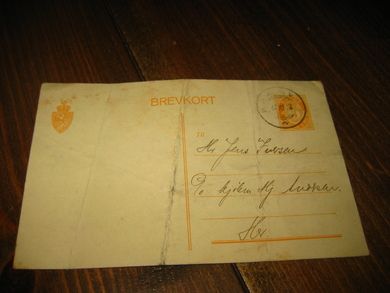 BREV KORT fra Græsvik Ungdomslag, 1913.  