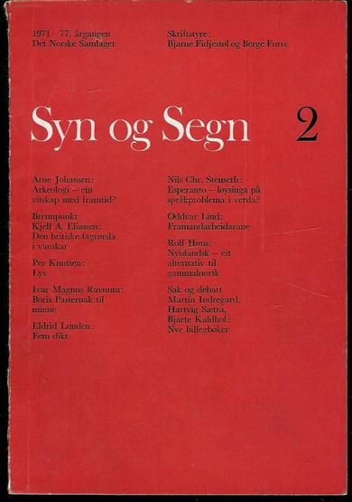 1971 nr 002 Syn og Segn