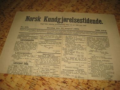 1908 nr 236 Norsk Kundgjørelsestidende