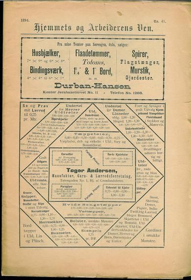 1894 nr 041 Hjemmets og Arbeidernes Ven