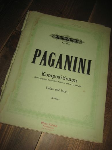 PAGANINI. Kompositionen Violine und Piano.