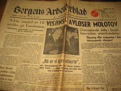 1949 nr 054 5 mars Bergens Arbeiderblad