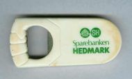 Flaskeåpner med reklame Sparebanken HEDMARK