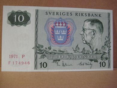 1971 P F174946 10 KRONOR