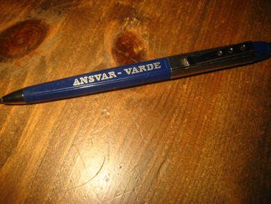 Reklamepenn ANSVAR VARDE, 