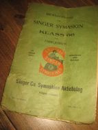 BRUKSANVISNING FOR SINGER SYMASKIN FØR FAMILIEBRUK, 1915. 