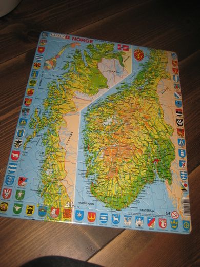 Puslespill fra L A Larsen Flekkefjord Ubrukt NORGE