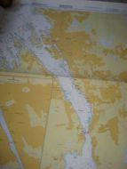 NORDRE KARMSUND MED HAUGESUND HAVN Originalkart fra Det Norske kartverk pent i glass og ramme Dette er kart nr 12