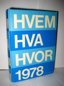 1978, HVEM HVA HVOR.