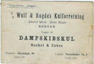 Reklamesak fra Wulf & Rogdes Kullforretning, Bergen