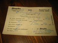 Kvitering fra Aftenposten på betalt kontingent 1 3 - 1 4 1938