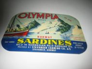 OLYMPIA BRAND, fra STAVANGER CANNING CO, STAVANGER