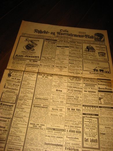 1929 nr 182 Oslo Nyheds- og Avertissements Blad