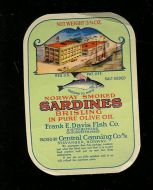 Central Canning Co, Stavanger. Norway smoked sardines