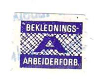 Meget pent fagforeningsmerke fra BEKLEDNINGS ARBEIDER FORBUNDET Enkeltmerke