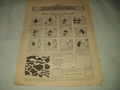 1906 nr 016 Første tillæg til Allers Familie Journal ONKEL TEGNER OG FORTELLER På baksida: Ridder Tappers Nederlag