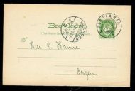 Meget pent kort stempla BERGEN 2.11.1900 og KRISTIANIA 30.10.1900. Fra Christhopher Dahl, Christiania