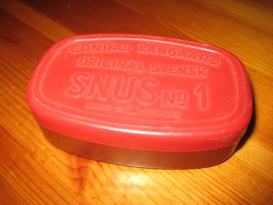 Snuseske uten innhold SNUS No 1 fra Conrad Langaard