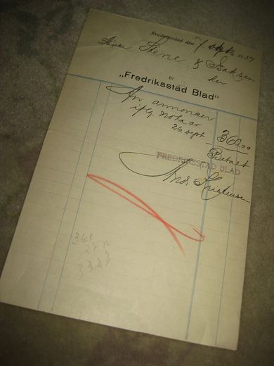 FREDRIKSTAD BLAD 1927