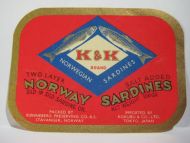 NORWAY SARDINES, fra Rønneberg Preserving Co, Stavanger.