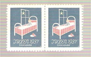 1937, julemerke fra Danmark, ustempla stripe