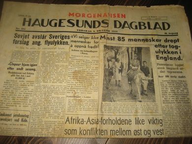 1952 nr 234 HAUGESUNDS DAGBLAD
