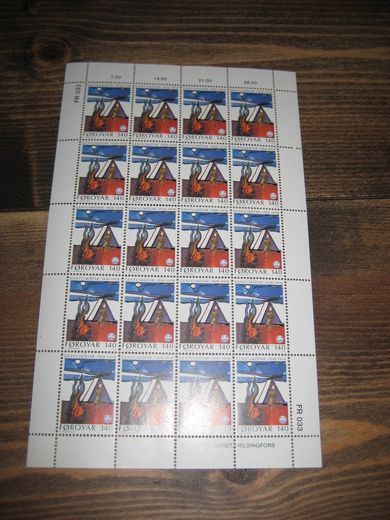 FR033, postfrisk heilark fra Færøyane, 1978?