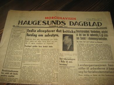 1947 nr 122 HAUGESUNDS DAGBLAD