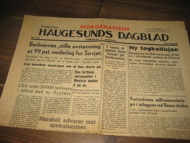 1948 nr 179 HAUGESUNDS DAGBLAD