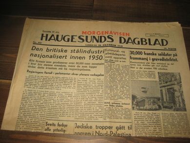 1948 nr 253 HAUGESUNDS DAGBLAD