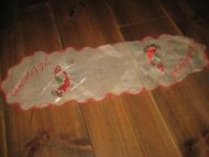 Pen brodert juleduk ca 58 cm lang