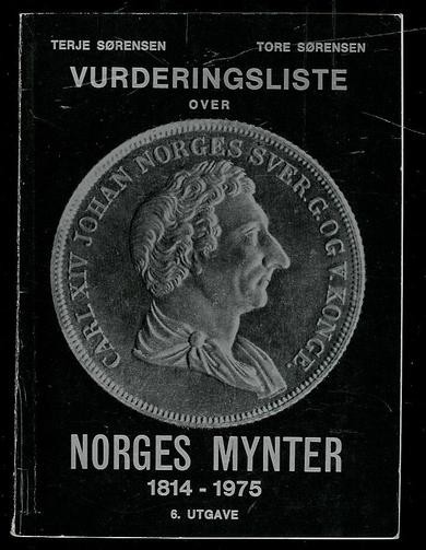 1975, SØRENSEN:             NORGES MYNTER. VURDERINGSLISTE.