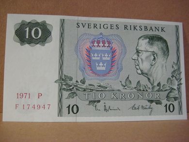 1971 P F174947 10 KRONOR