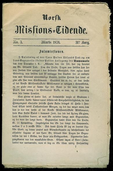 1876 nr 003 Norsk Missions Tidende