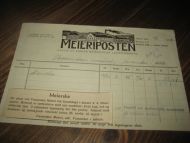 Faktura fra MEIRIPOSTEN, Oslo, 1946.