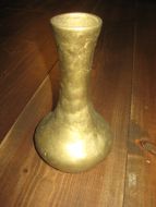 Tung og pen messingvase 70 tallet