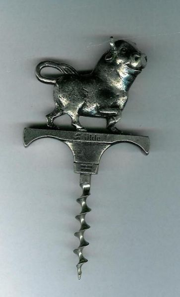 Flaskeåpner med reklame for GILDE Tinn Per