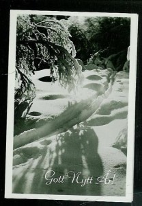 Spor i sne 2, nyttårskort fra 40 tallet.