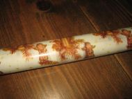 Uåpna rull julepapir fra 80 tallet 5 meter lys granbar og engler dette er rull nr 13