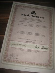 Norsk Hydro a.s. Nr 781699, 1984.
