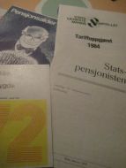 Lot med pensjonsskriv etc, 70 tallet