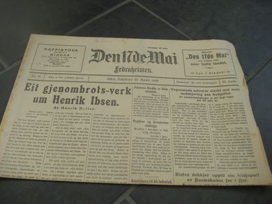 1928 nr 070 Den 17de Mai Henrik Ibsen