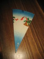 Ubrukt 6 kanta julekurv fra 40 tallet Laga av papp dekorativ Er ferdigbretta må berre presses ut til en kurv Nr 4