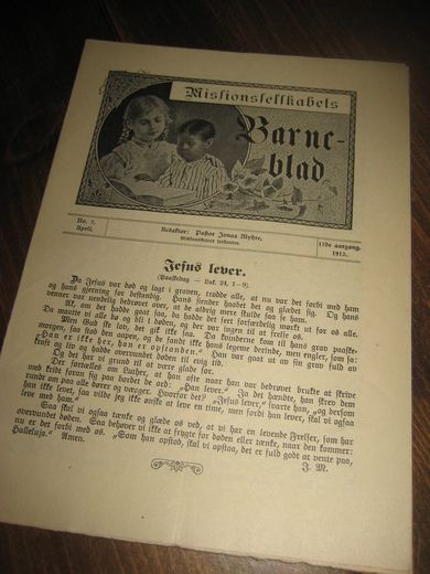 1912 nr 007 Missionsselskabets Barneblad