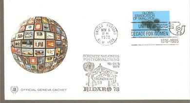 1978, FDC UNITED NATIONS,  NIDARØ 78, 6. november