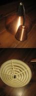 Pen taklampe i kobber 60 tallet ca 28 cm i diameter Ikkje pussa kobberskjermen