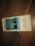 Brosjyre for Minolta AL-F CAMERA, 60 tallet?